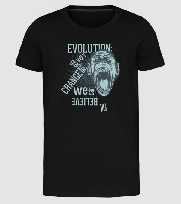 Evolution - Very gradual change model negru pe tricou