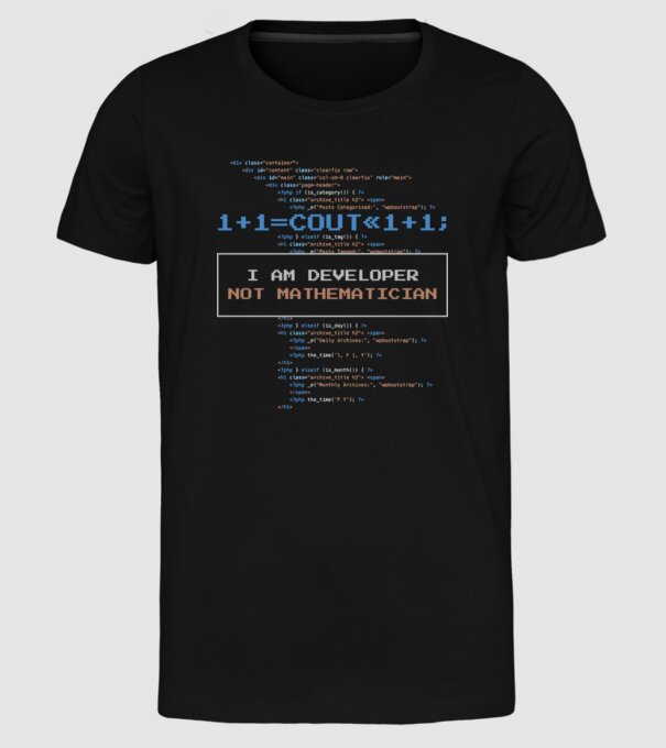 Tricou pentru developeri model negru pe tricou