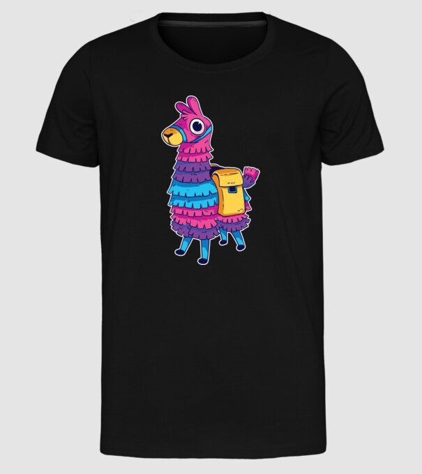 Fortnite LLama - Tricou gamer cu lama model negru pe tricou