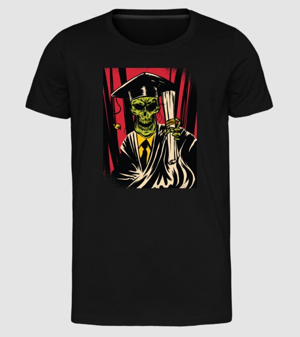 Proaspăt absolvent Absolvire model negru pe tricou