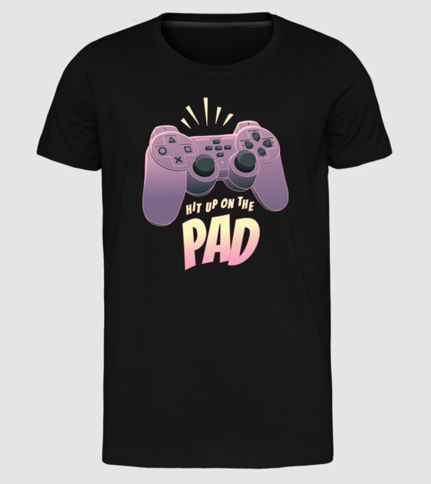 Gamer Controler model negru pe tricou