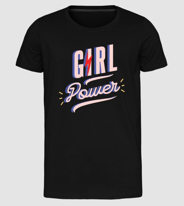 Girl Power de Ziua Femeii model negru pe tricou
