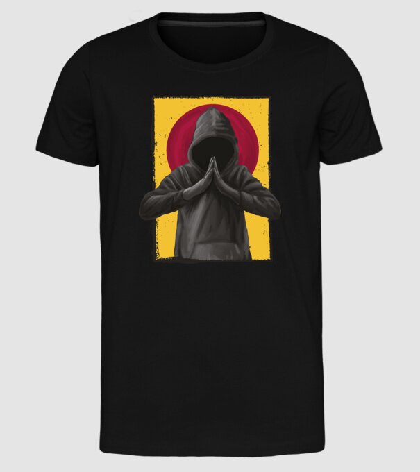 Rugăciune Hacker model negru pe tricou