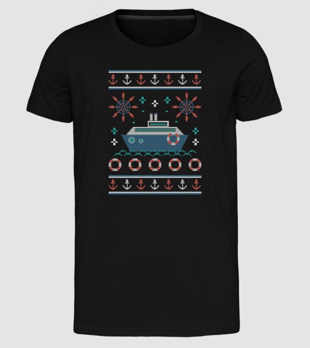 Pulover urât cu vapor model negru pe tricou
