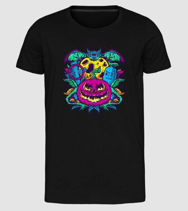 model negru pe tricou