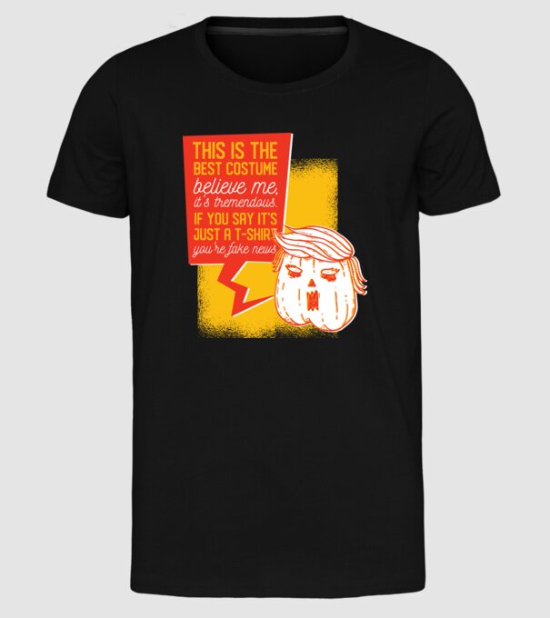 Halloween Trump cap de dovleac model negru pe tricou