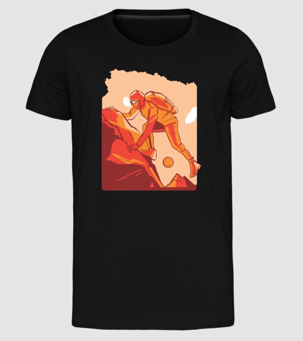 Alpinism model negru pe tricou
