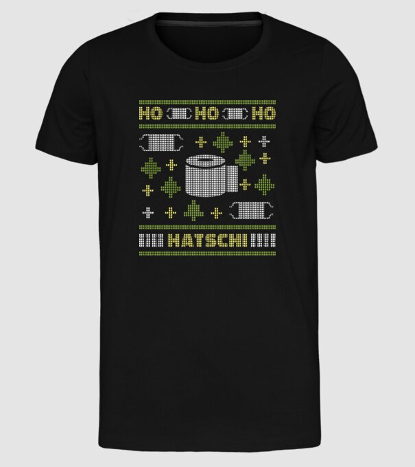 Hohohoho hârtie igienică pulover urât model negru pe tricou