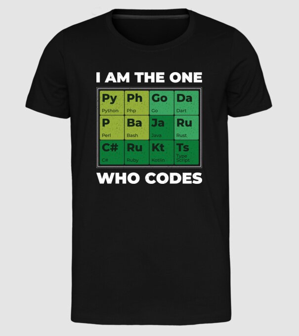 I am the one who codes tricou amuzant programator model negru pe tricou