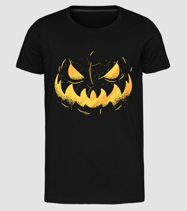 dovleac înfricoșător Halloween model negru pe tricou