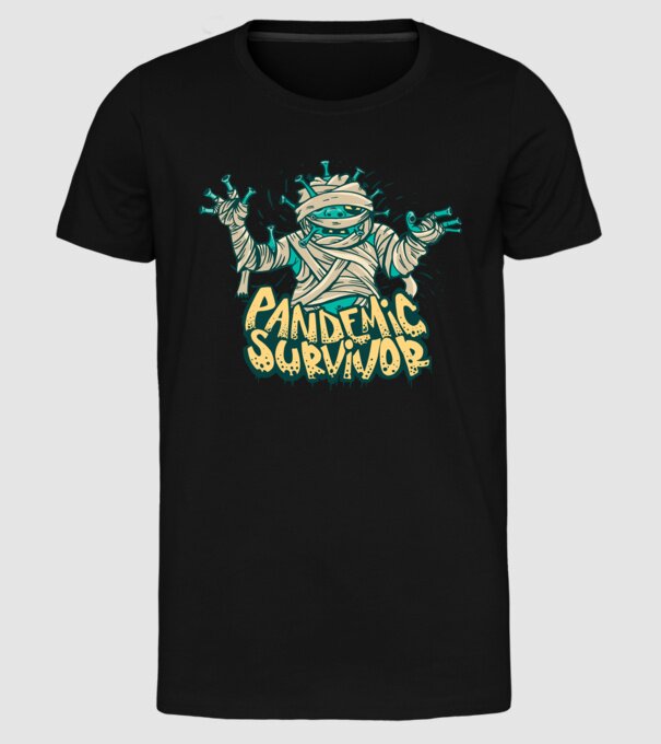 Supraviețuitorul epidemiei model negru pe tricou