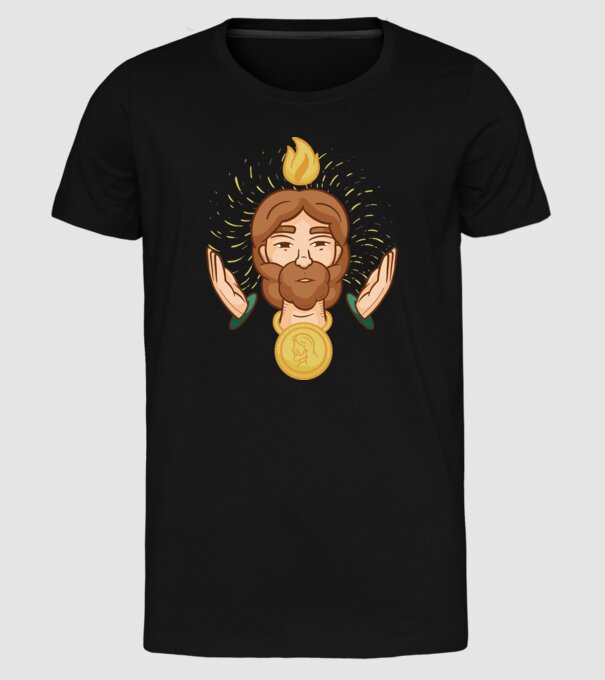 Apostolul Iuda model negru pe tricou