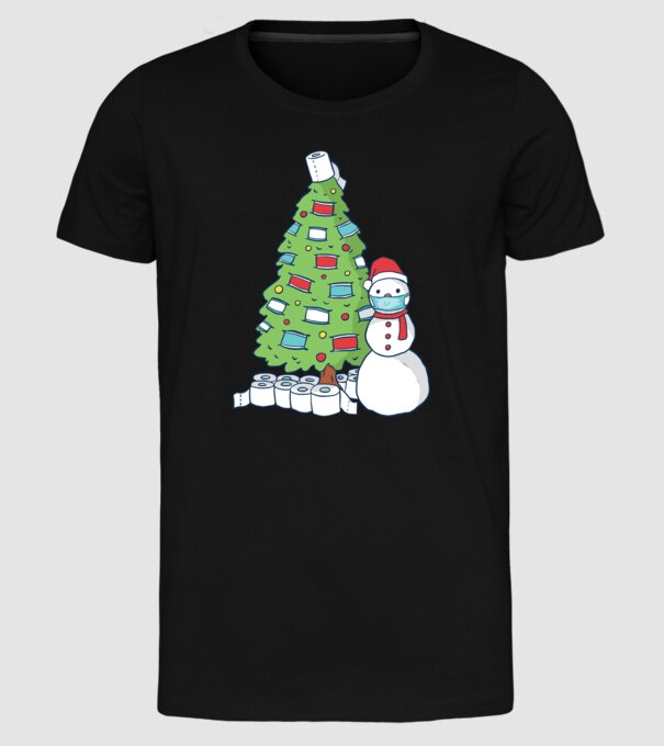 Brad De Crăciun model negru pe tricou