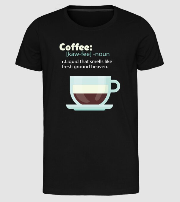 Definiție cafea model negru pe tricou