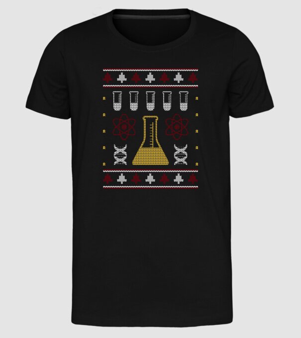 Pulover urât Chimie model negru pe tricou