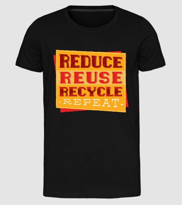 Protecția mediului model negru pe tricou