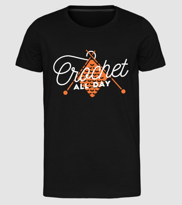 Tricotat pe tot parcursul zilei model negru pe tricou