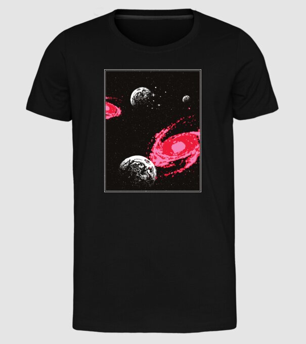 Cosmos Spațiu model negru pe tricou