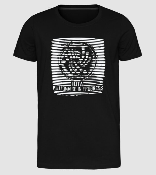 Criptomonedă Miliardar în curs de încărcare model negru pe tricou