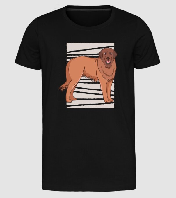 Câine ciobănesc Leonberg model negru pe tricou