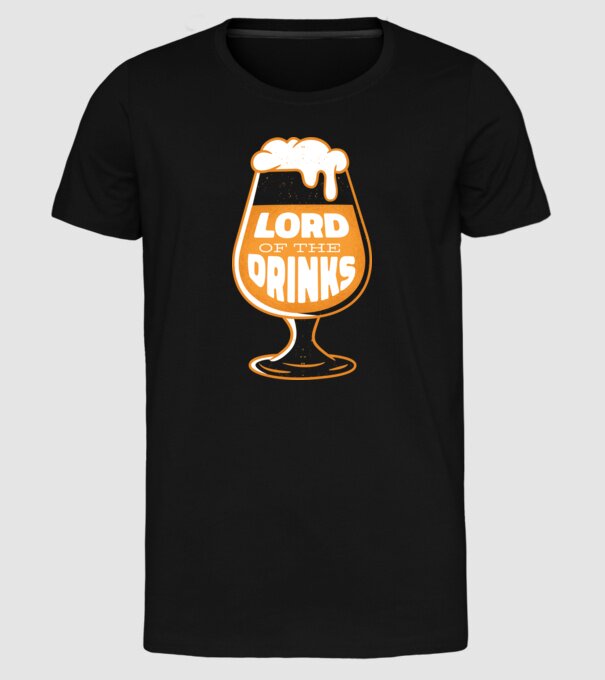Lord of the Drinks Bere model negru pe tricou