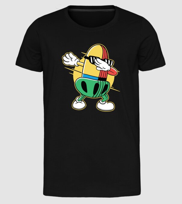 Ghindă DAB cărți de joc maghiare model negru pe tricou
