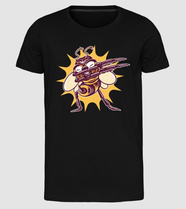 Albină DAB model negru pe tricou