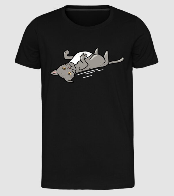 Pisică Cool model negru pe tricou