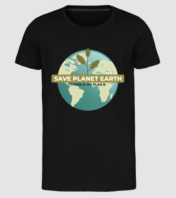 Să salvăm Pământul, nu există o altă planetă model negru pe tricou