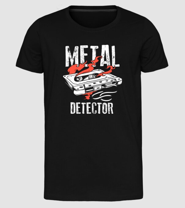 Detector de metale Casetă model negru pe tricou