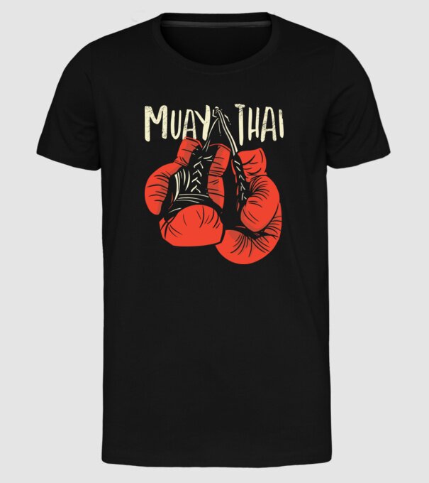 Muay Thai model negru pe tricou