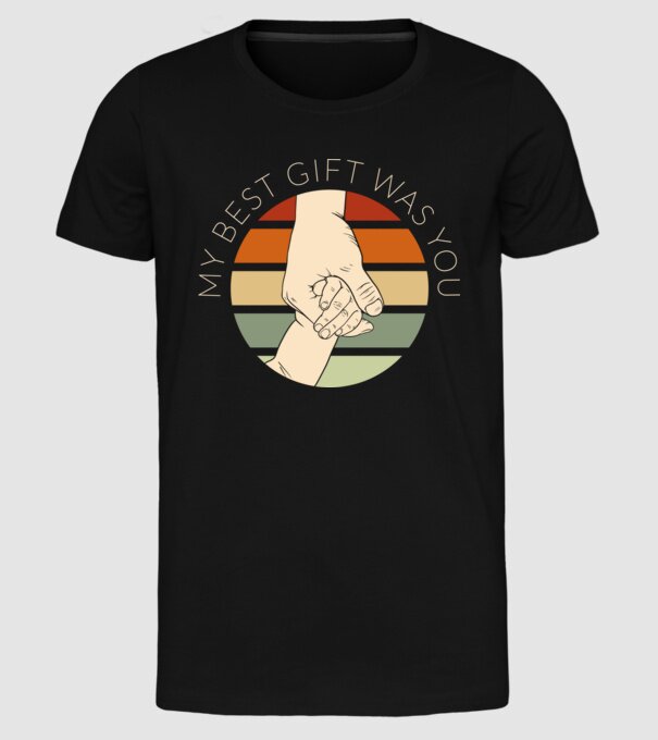 My Best Gift Was You model negru pe tricou