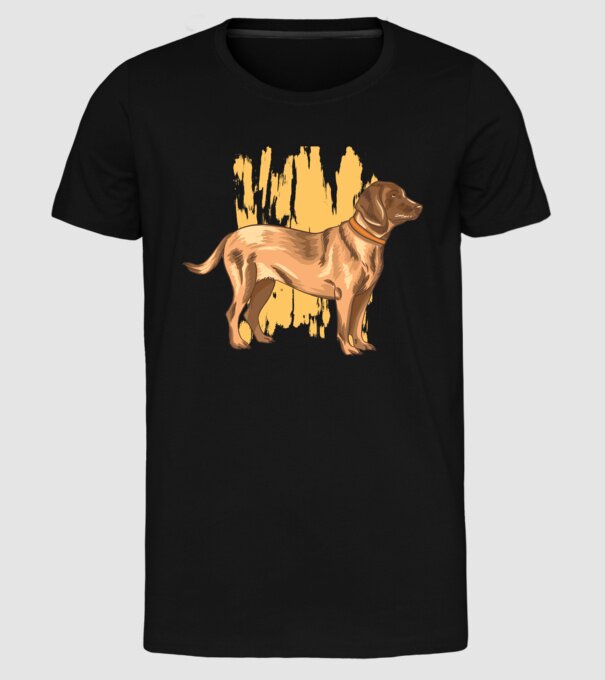 Câine de vânătoare german model negru pe tricou