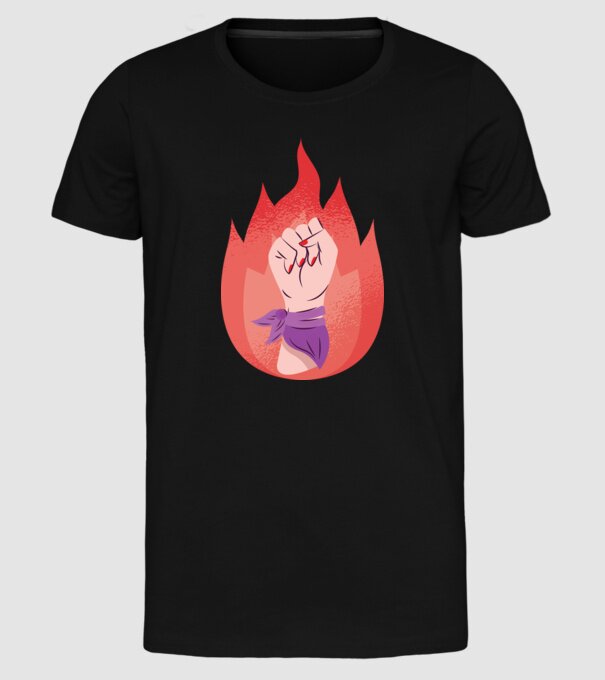 Egalitatea femeilor Ziua femeii model negru pe tricou