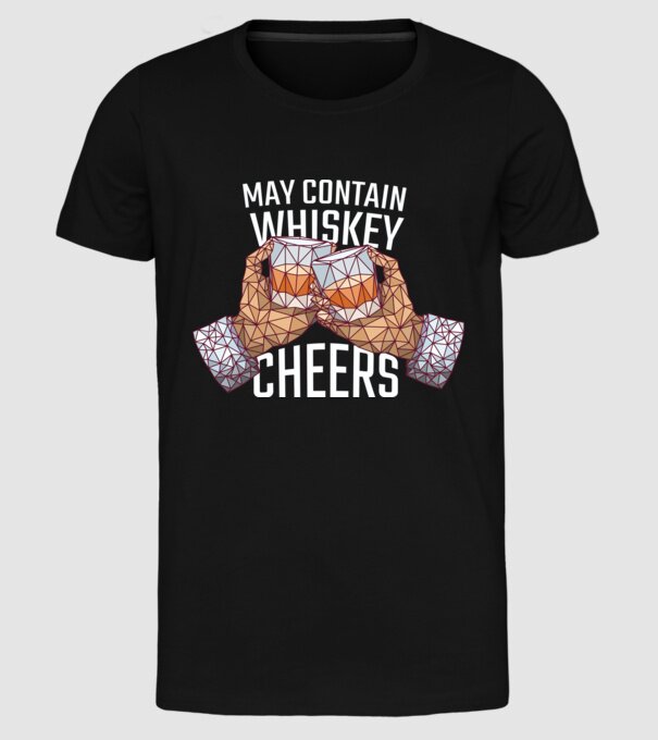 Poate conține urme de whisky model negru pe tricou