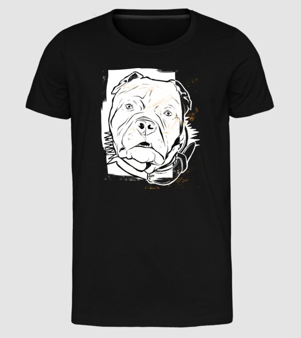 Cap Pitbull model negru pe tricou