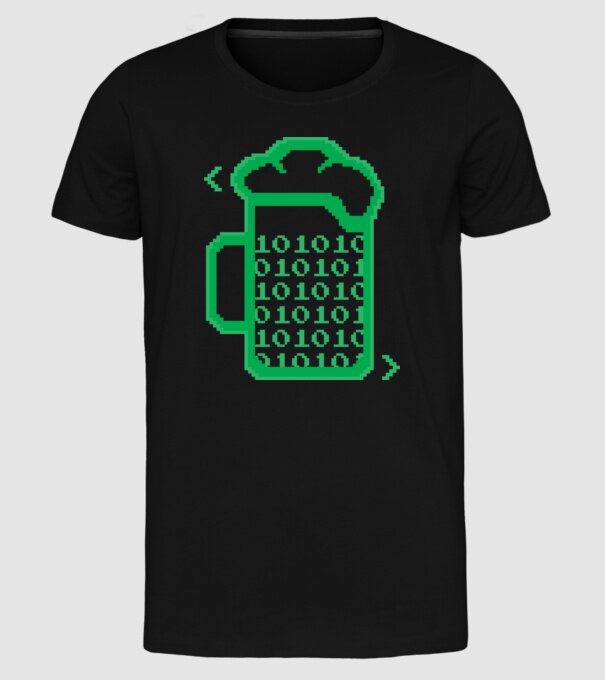 Bere Programator model negru pe tricou