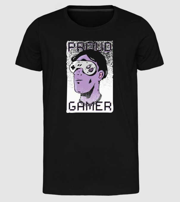 Ochelarii VR Proud Gamer model negru pe tricou