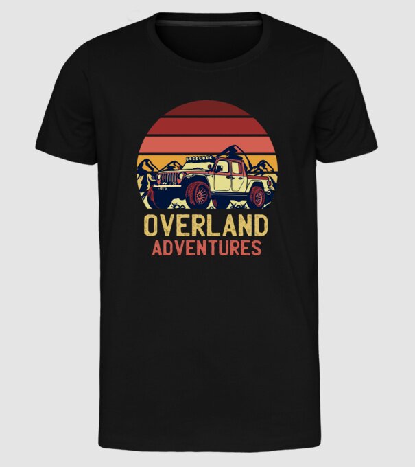 Jeep Retro model negru pe tricou