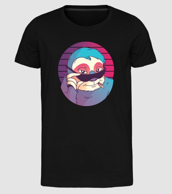 Retro Leneș model negru pe tricou