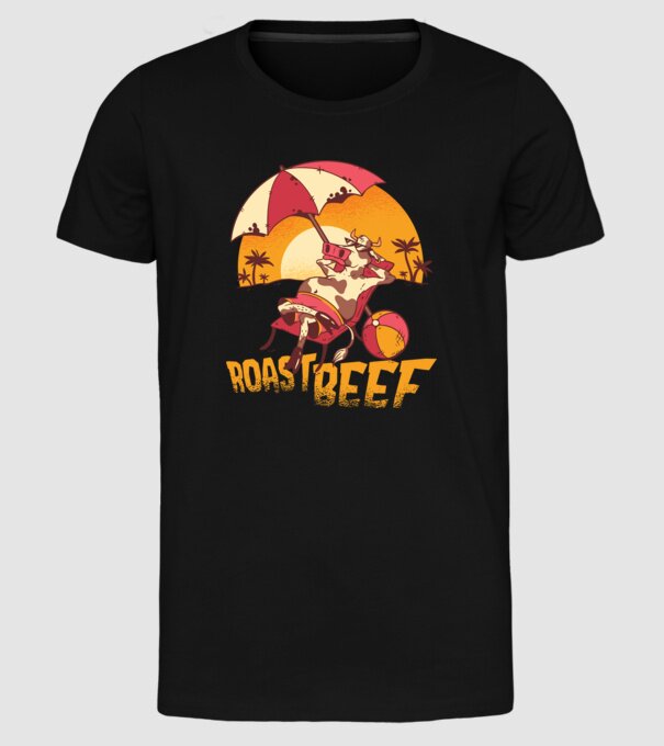 Friptură de vită - Roast Beef model negru pe tricou