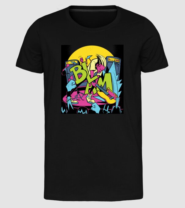 Star rock model negru pe tricou