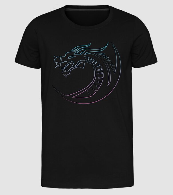 Dragon Tribal model negru pe tricou