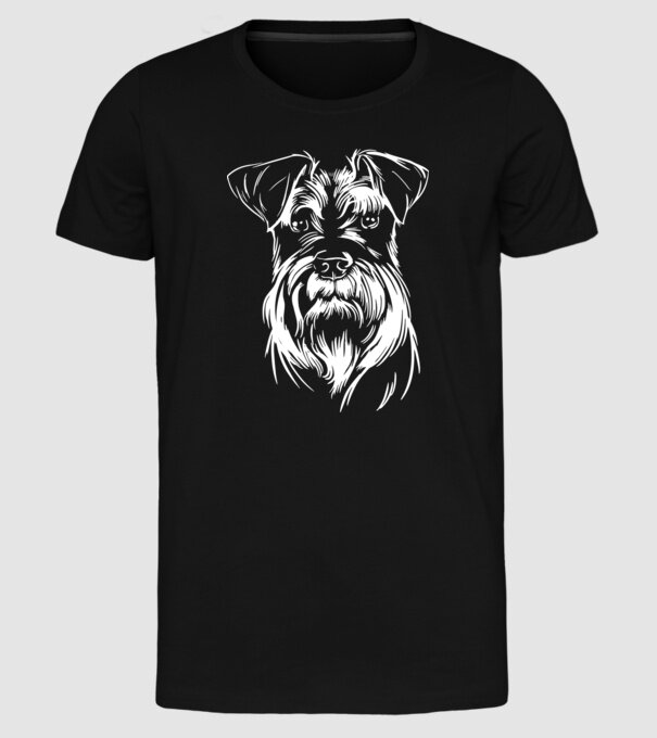 Cap Schnauzer model negru pe tricou