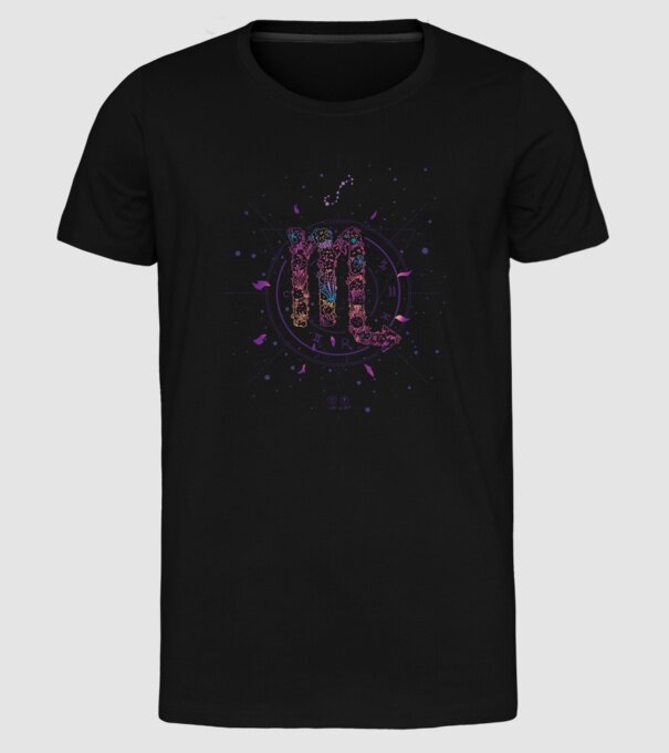 Scorpio Zodiac model negru pe tricou