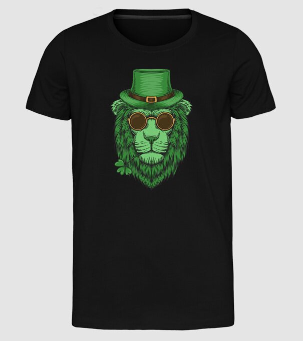 Sfântul Patrick Leu model negru pe tricou