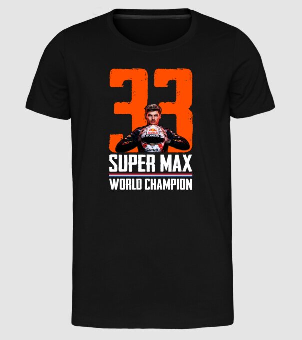 Super Max Formula 1 World Champion model negru pe tricou