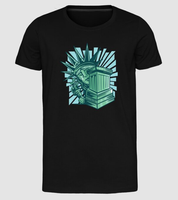 Statuia Libertății model negru pe tricou