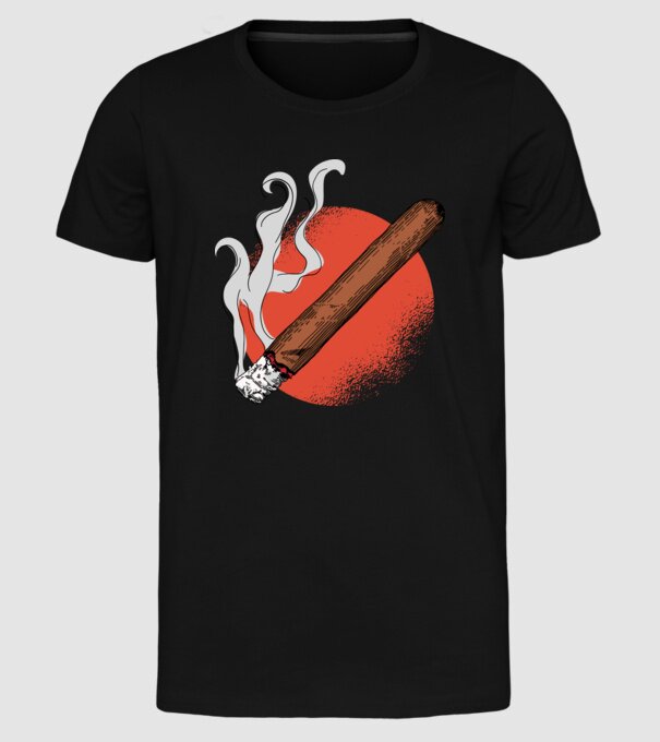 Trabuc model negru pe tricou