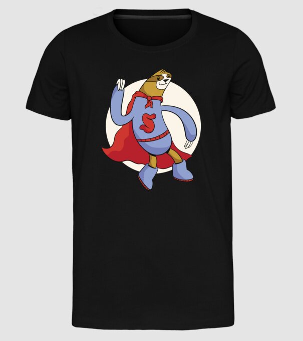 Leneș supererou model negru pe tricou